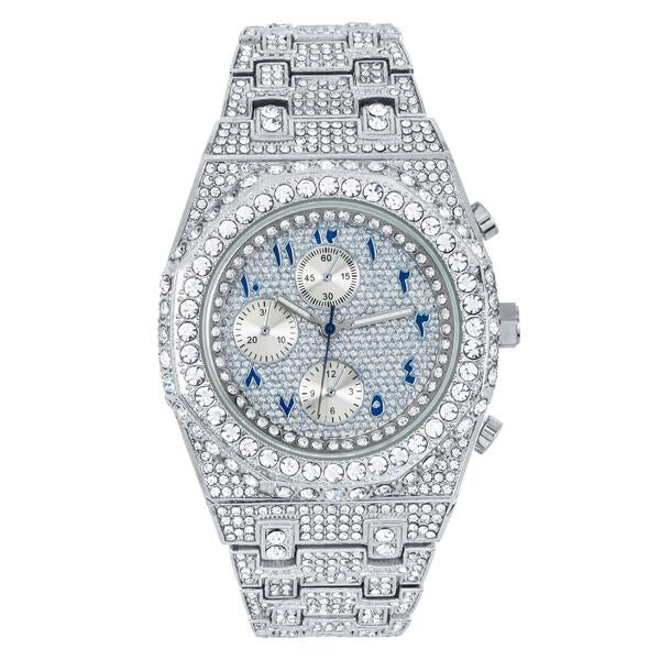 ICEDTAG Unisex 43MM Iced Out Gold Hip Hop Watch | CZ Diamond Bling Quartz Movement