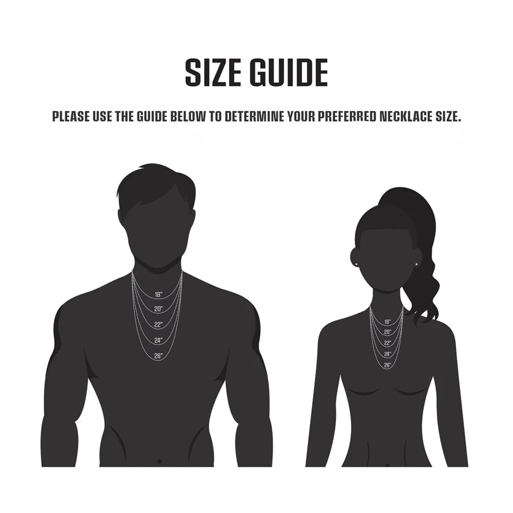 Men's Medium Allah Pendant with 4mm Rope Necklace